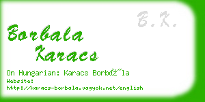 borbala karacs business card